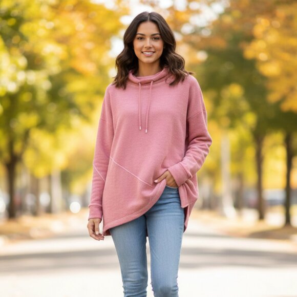 NWT Soft Surroundings Danika Tunic in Withered Rose - Size L - Picture 2 of 7